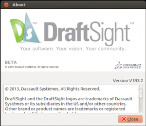 DraftSight V1 r3.2 su About Linux