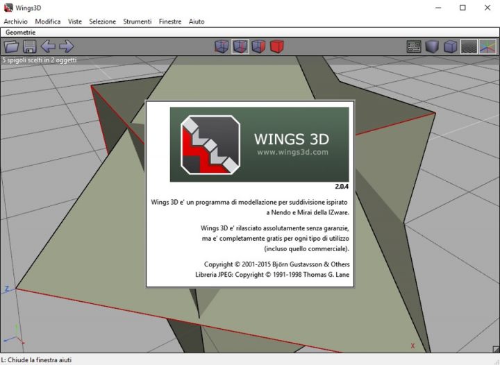 wings 3D versione 2.0.4